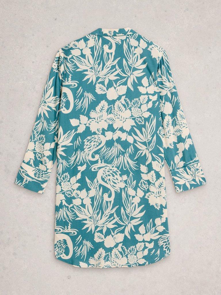 SWAN NIGHTSHIRT in BLUE PR - FLAT BACK