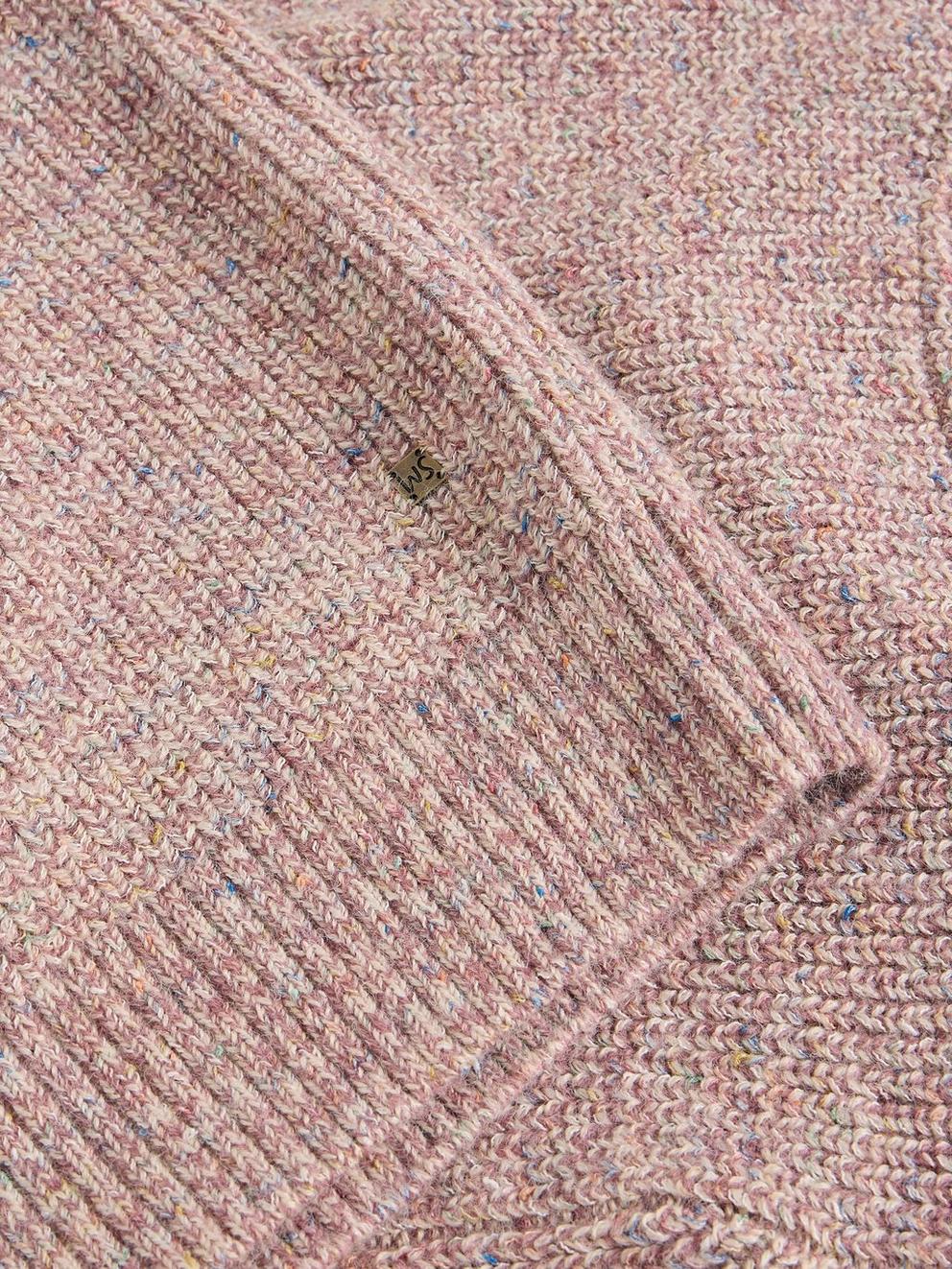 Tadley Twist Crew Neck in PINK MLT - FLAT DETAIL