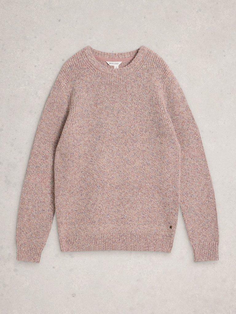 Tadley Twist Crew Neck in PINK MLT - FLAT FRONT
