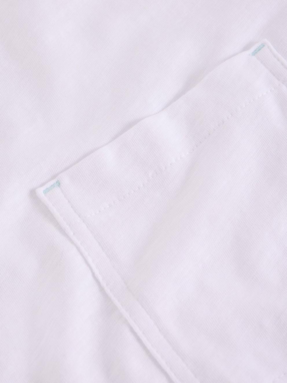 GINA TEE in BRIL WHITE - FLAT DETAIL