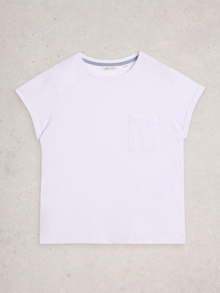 GINA TEE in BRIL WHITE - FLAT FRONT