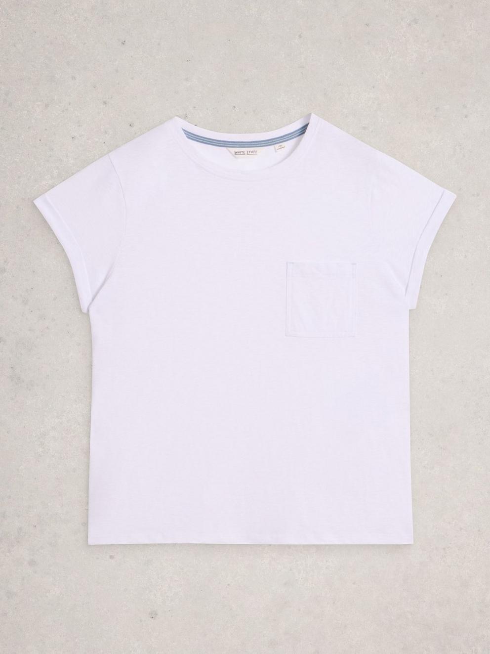 GINA TEE in BRIL WHITE - FLAT FRONT