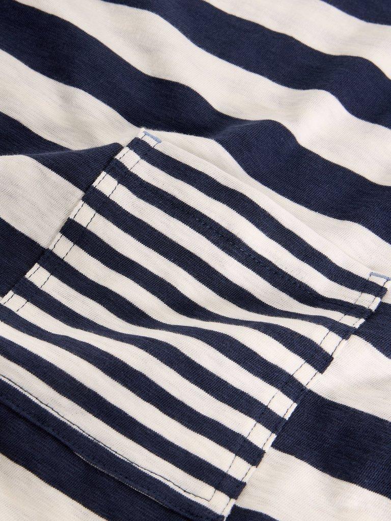 GINA TEE in NAVY MULTI - FLAT DETAIL