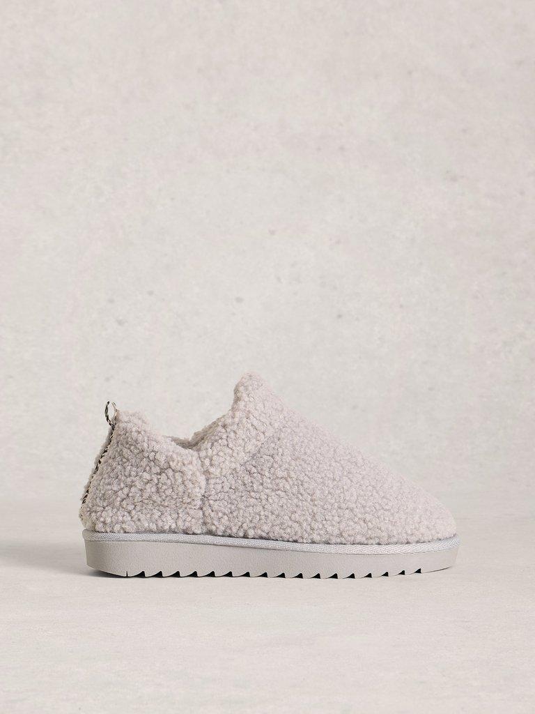 Borg Slipper Booties in MID GREY - LIFESTYLE