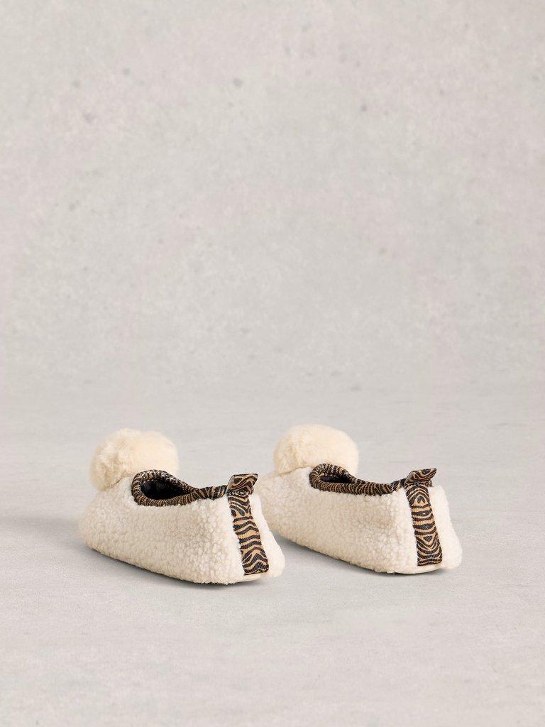 Pom Ballet Slippers in PALE IVORY - FLAT BACK