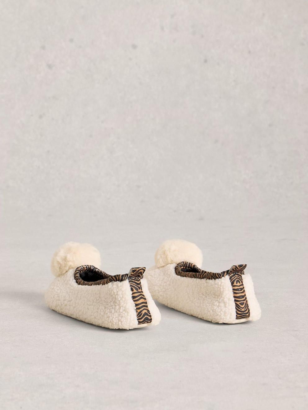 Pom Ballet Slippers in PALE IVORY - FLAT BACK