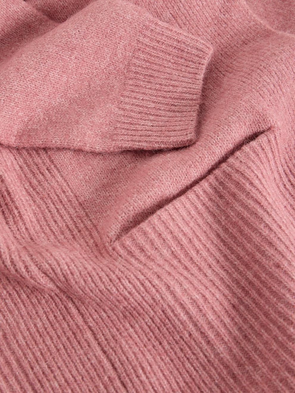 ERIN CARDI in MID PINK - FLAT DETAIL