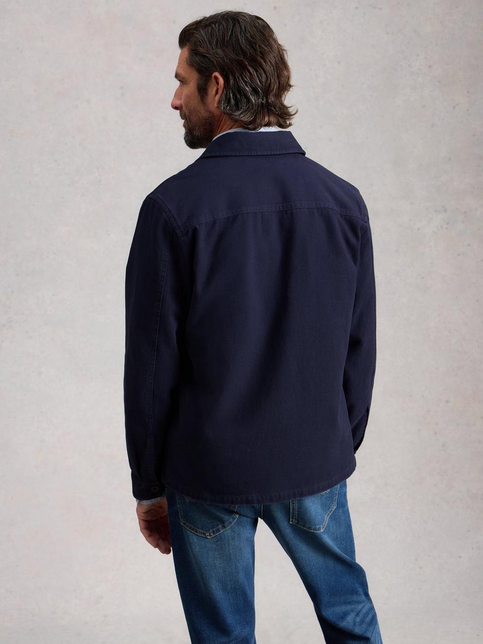 Westgate Workwear Jacket in DARK NAVY - MODEL BACK