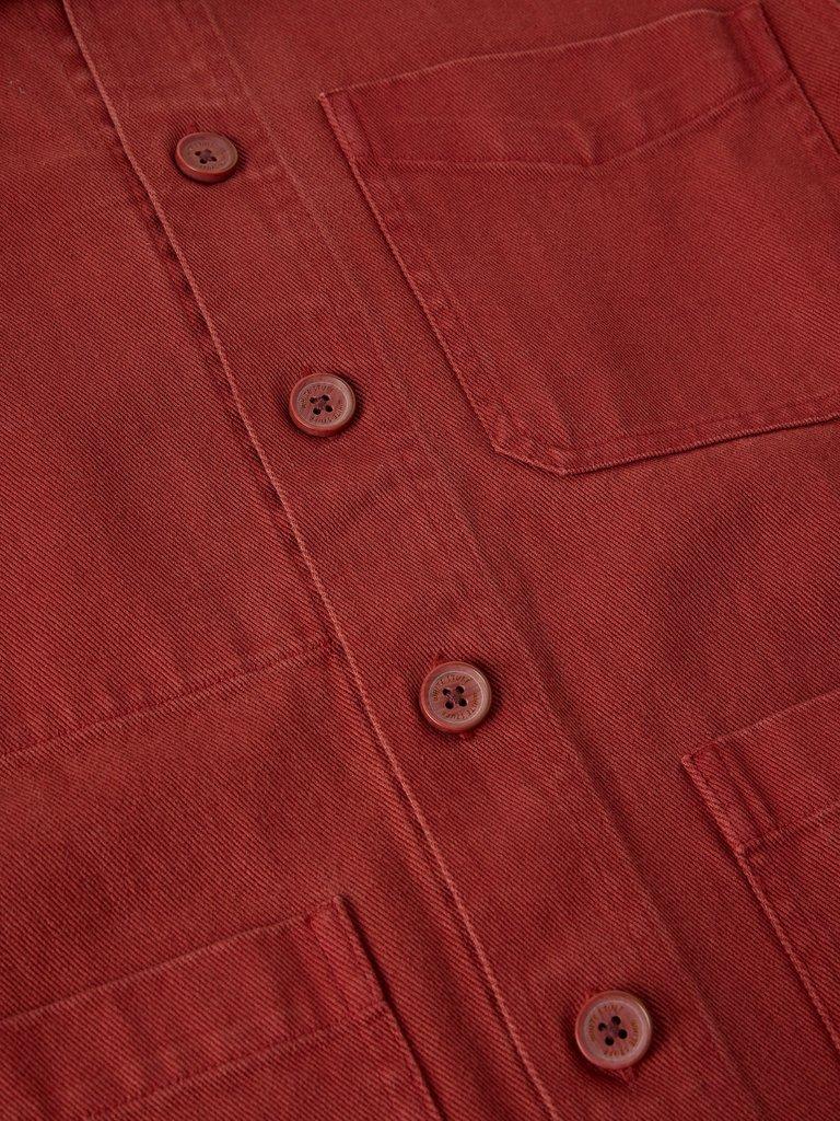 Westgate Workwear Jacket in DK RED - FLAT DETAIL