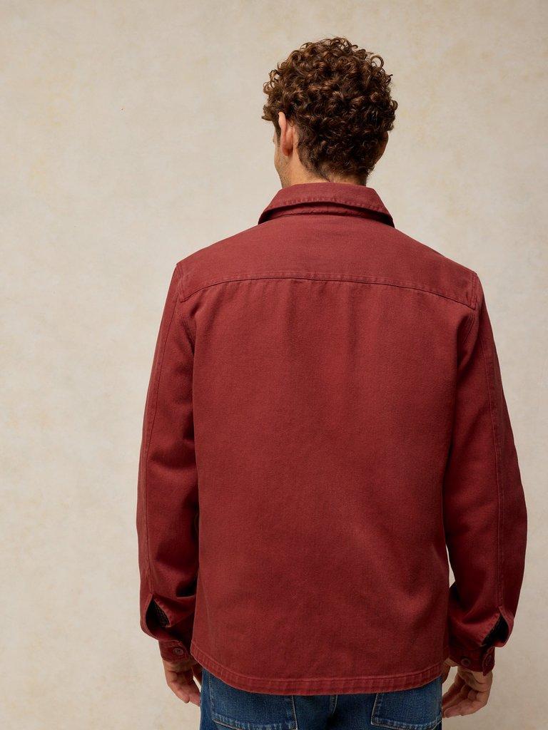 Westgate Workwear Jacket in DK RED - MODEL BACK