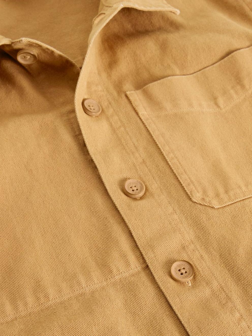 Westgate Workwear Jacket in MID TAN - FLAT DETAIL