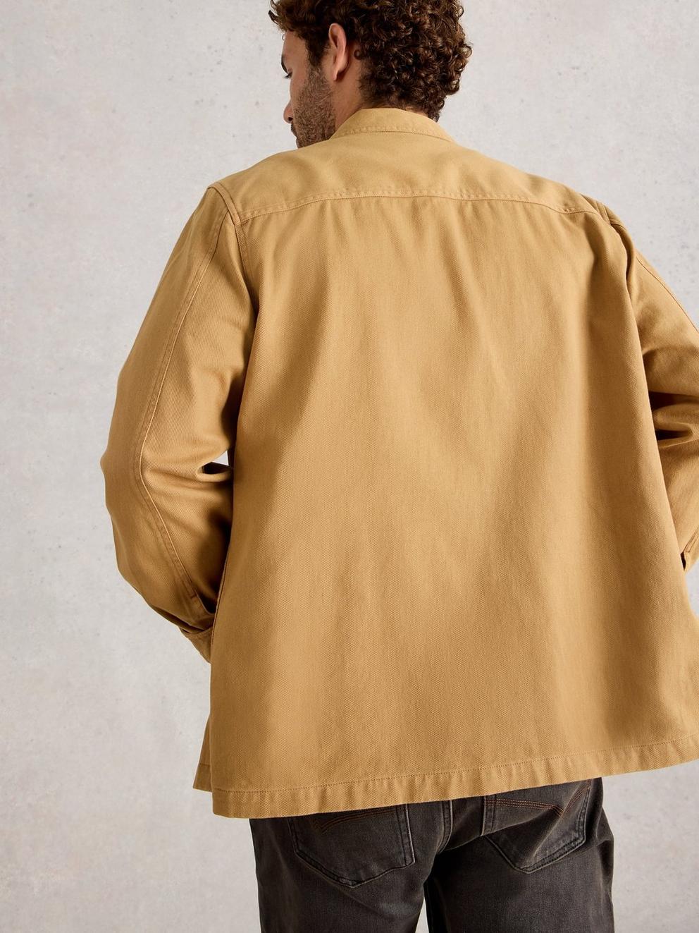 Westgate Workwear Jacket in MID TAN - MODEL BACK