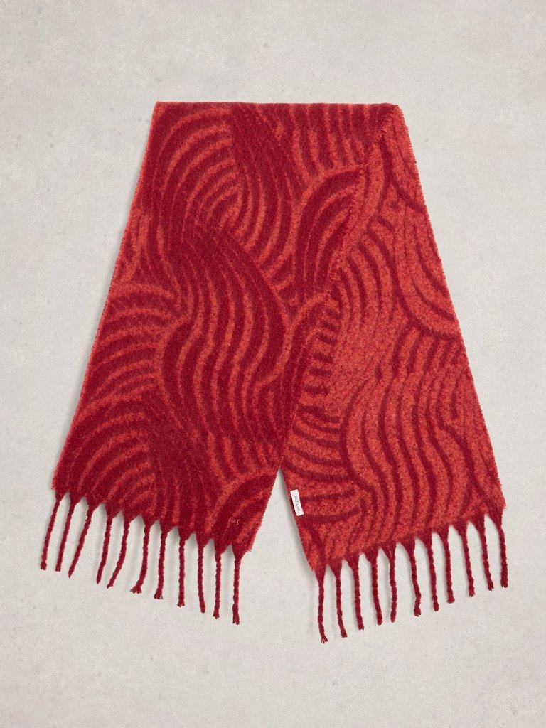 Shelly Scarf in DK RED - FLAT BACK
