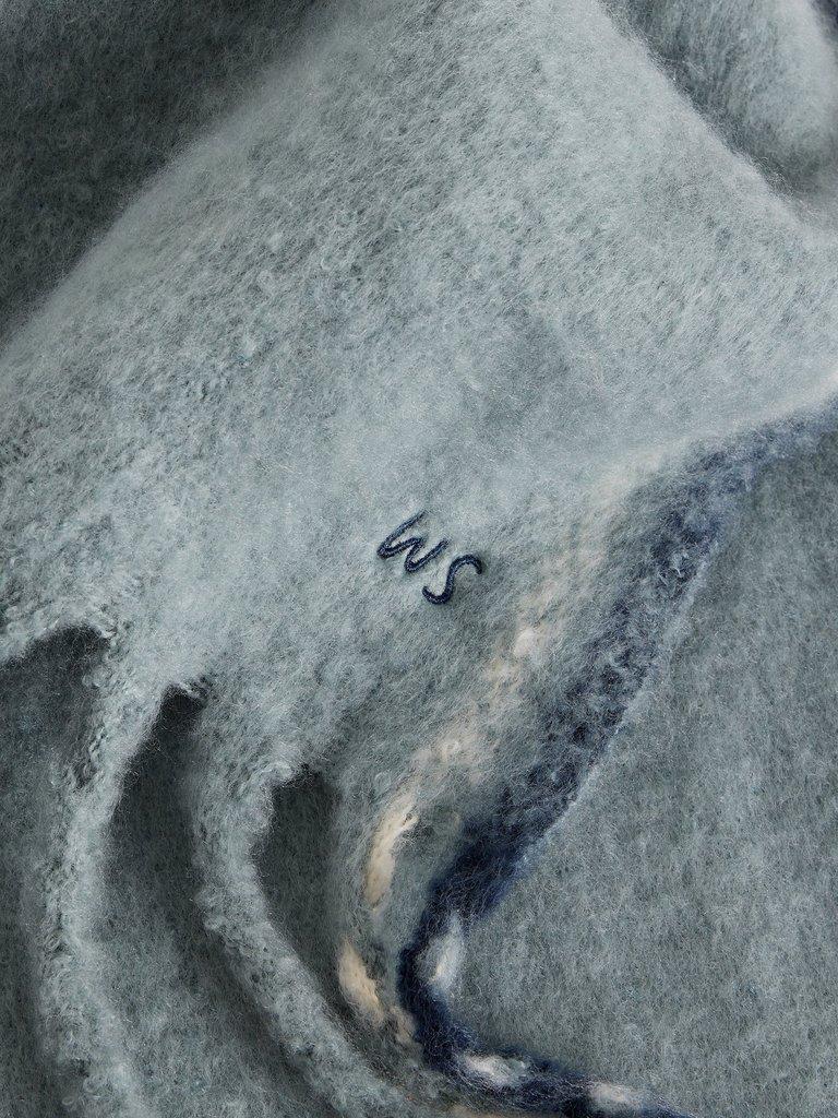 Shelly Scarf in LGT BLUE - FLAT DETAIL