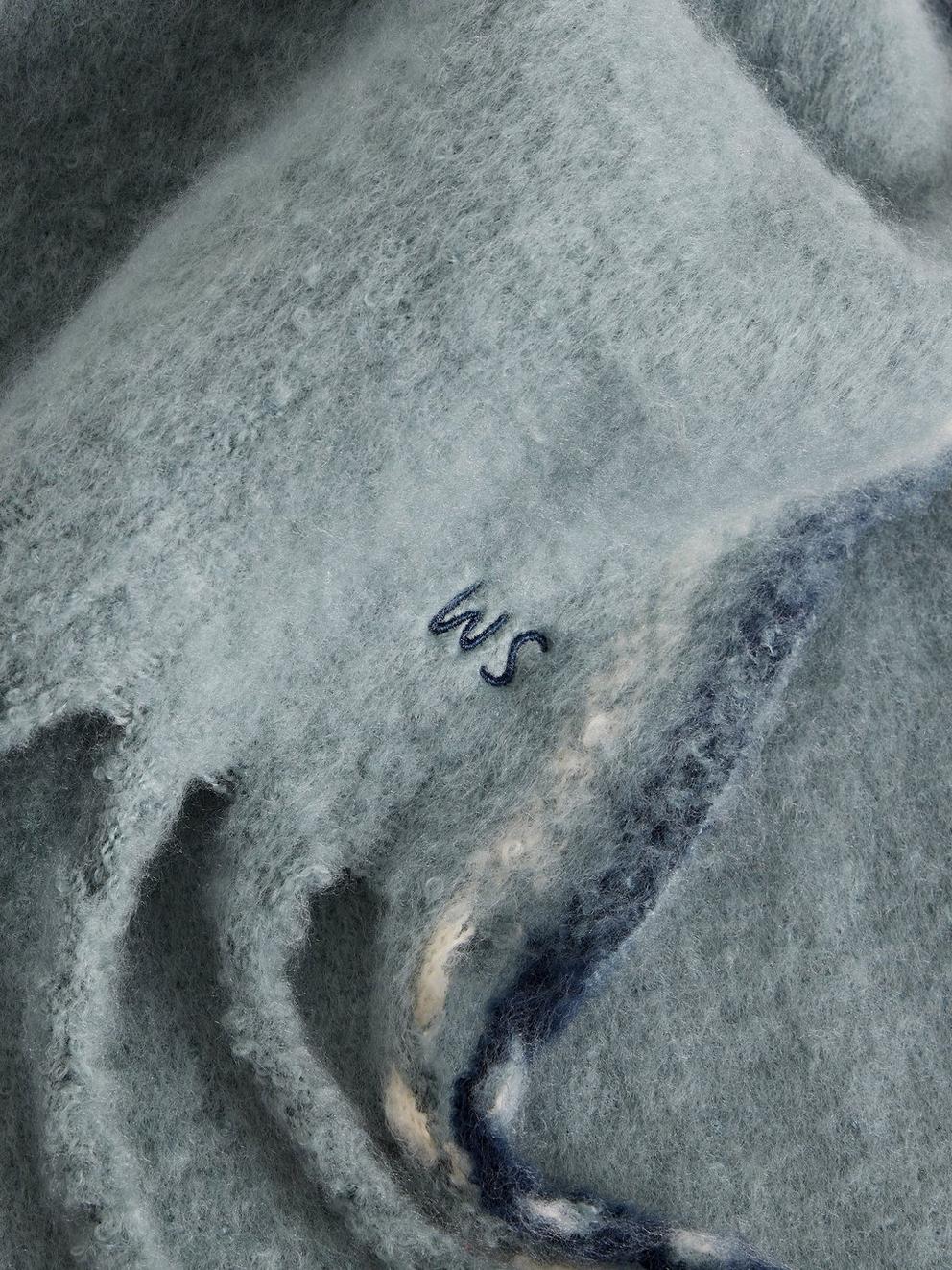 Shelly Scarf in LGT BLUE - FLAT DETAIL