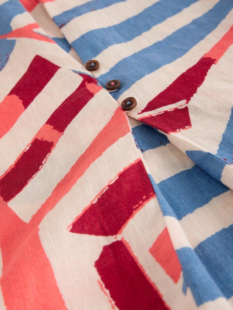 Bianca Linen Tunic in IVORY MLT - FLAT DETAIL