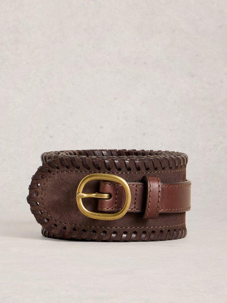 Cinch Waist Belt in DEEP BROWN - FLAT FRONT