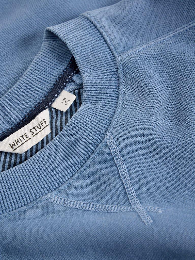 DAYDREAMER SWEAT in MID BLUE - FLAT DETAIL