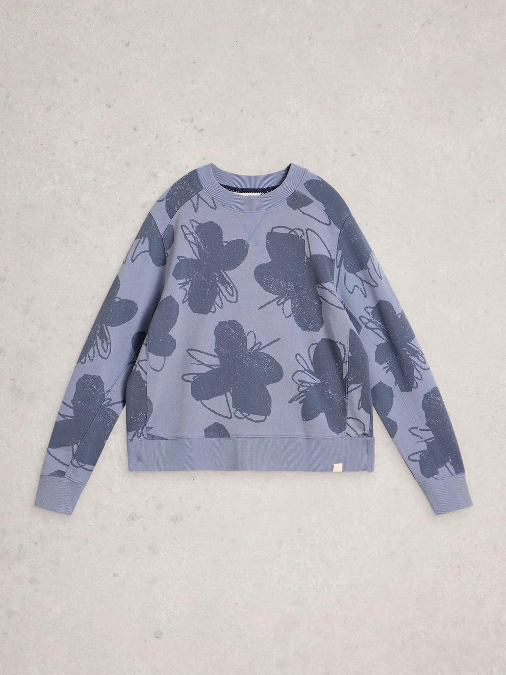 DAYDREAMER PRINTED SWEAT in BLUE PR - FLAT FRONT