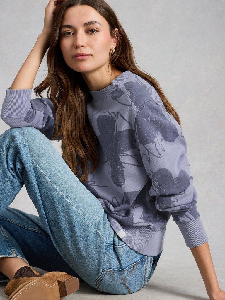 DAYDREAMER PRINTED SWEAT in BLUE PR - LIFESTYLE