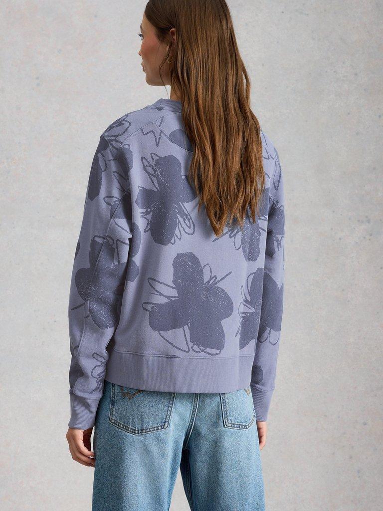 DAYDREAMER PRINTED SWEAT in BLUE PR - MODEL BACK