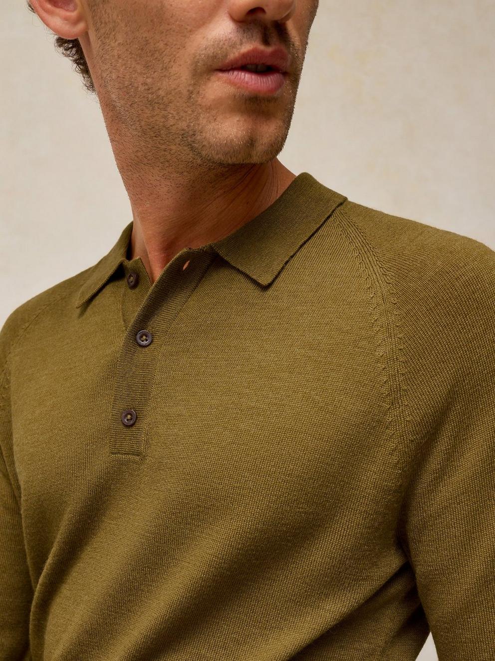Newport Merino Polo LS in DK CHART - MODEL DETAIL