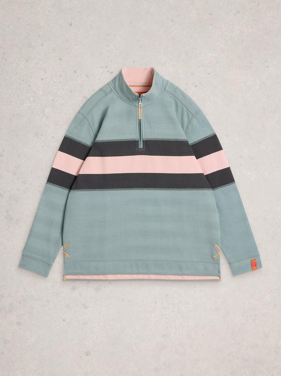 SKINNY RIB JUMPER in GREEN MULTI | White Stuff US