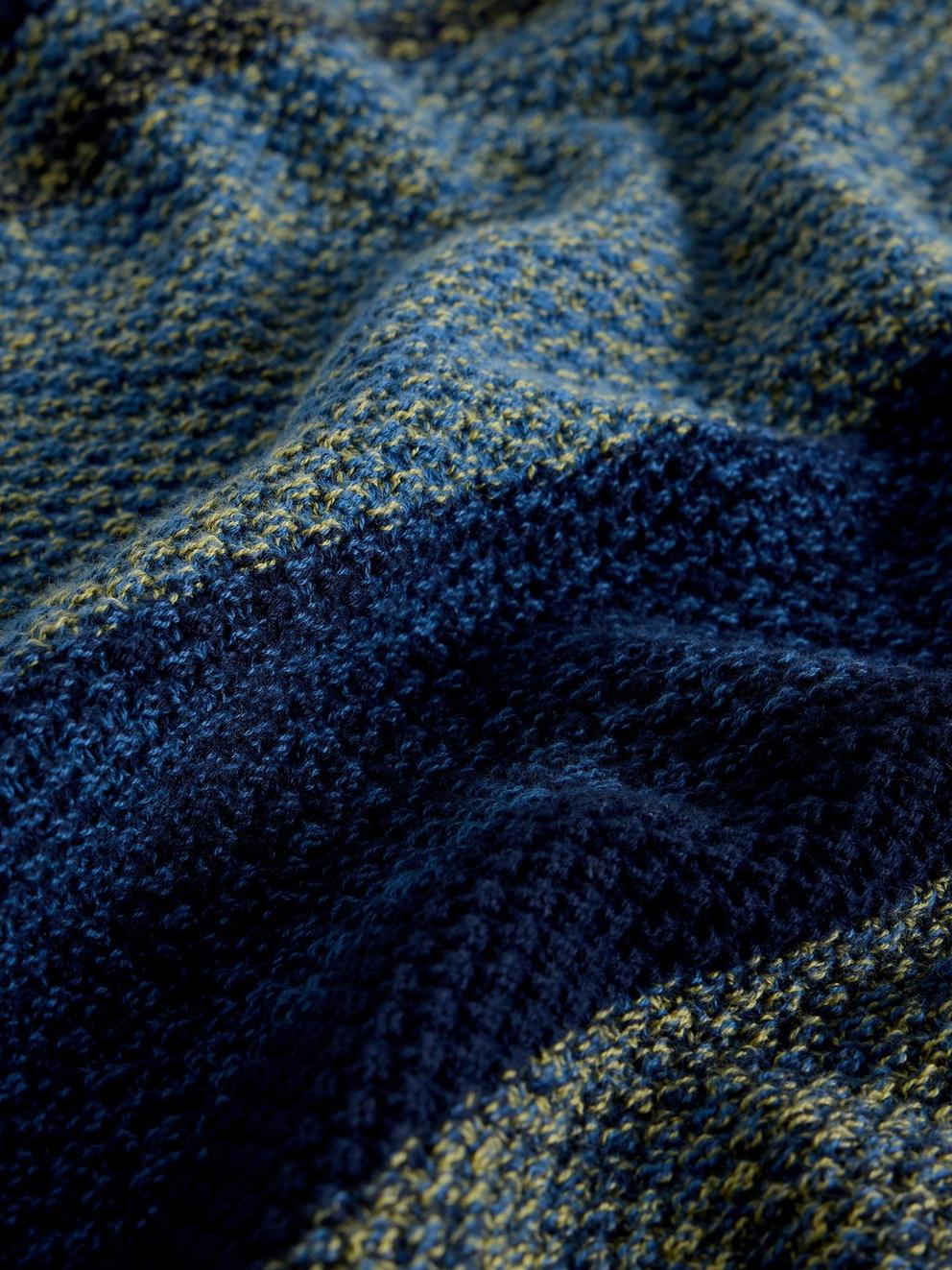 Twisted Crew Colourblock in NAVY MULTI - FLAT DETAIL