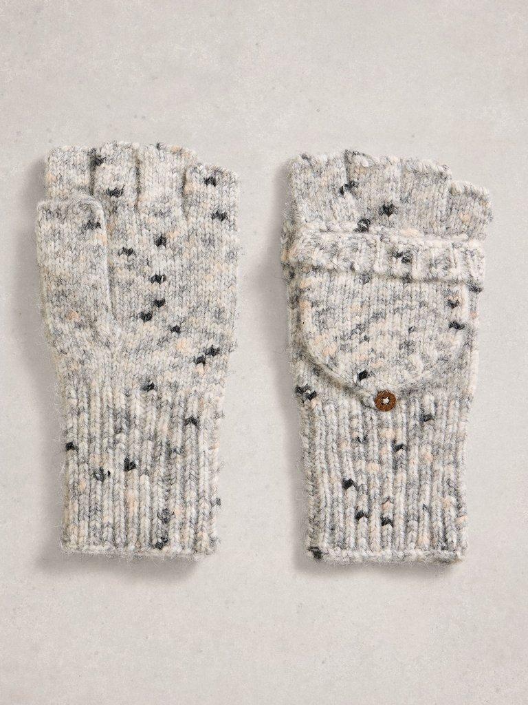 Spacedye Flip Mitt in GREY MLT - FLAT FRONT