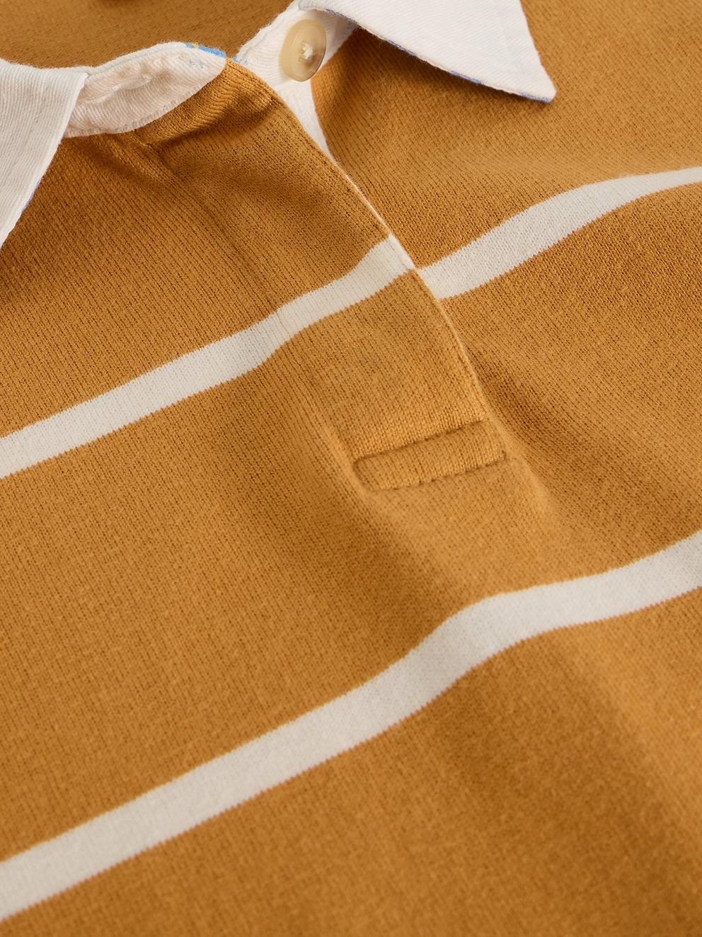 STELLA STRIPE RUGBY TOP in YELLOW MLT - FLAT DETAIL