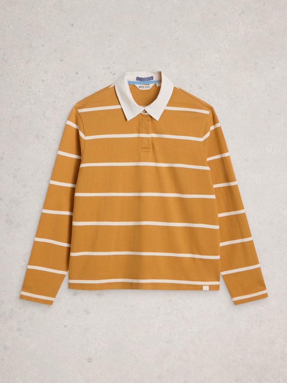 STELLA STRIPE RUGBY TOP in YELLOW MLT - FLAT FRONT