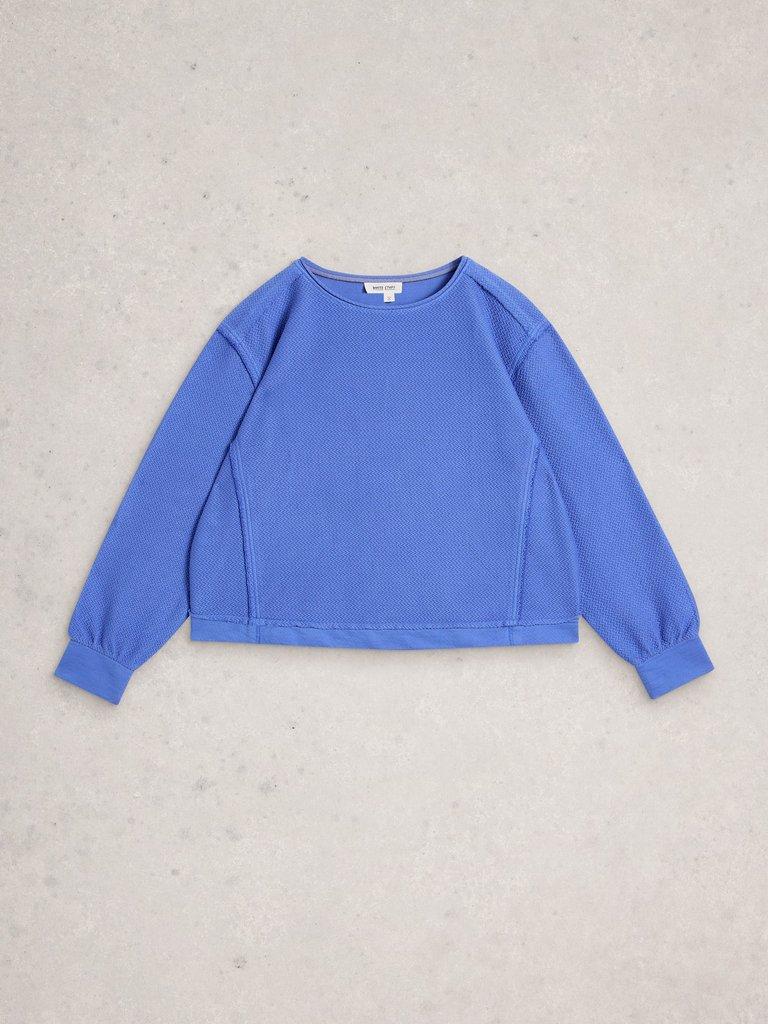HERRINGBONE SWEAT in BRT BLUE - FLAT FRONT