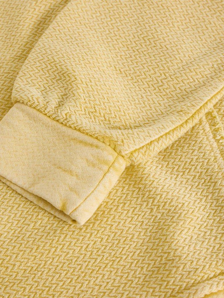 HERRINGBONE SWEAT in LGT YELLOW - FLAT DETAIL