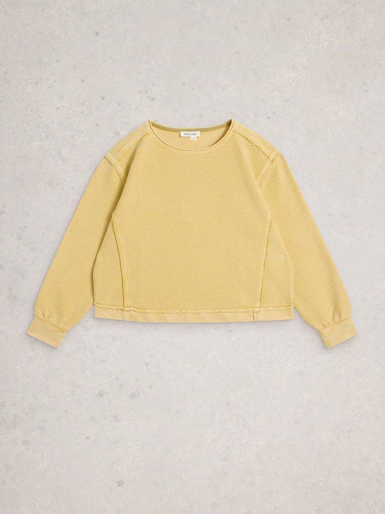 HERRINGBONE SWEAT in LGT YELLOW - FLAT FRONT