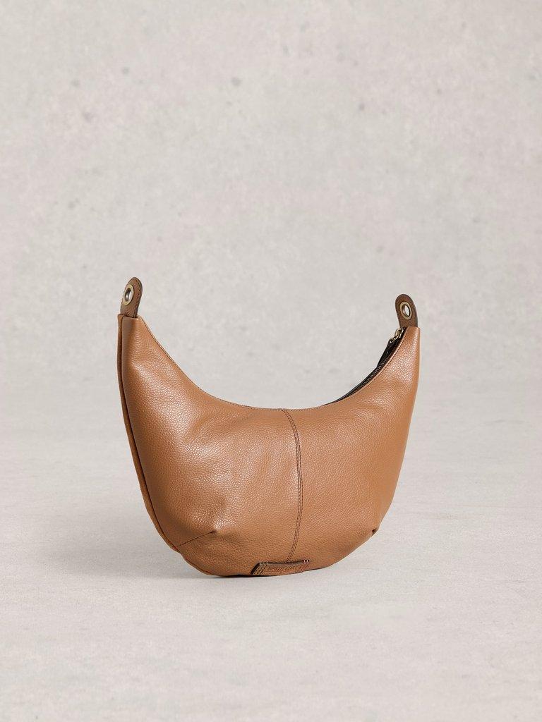 Natalie Crossbody Bag in MID TAN - FLAT BACK