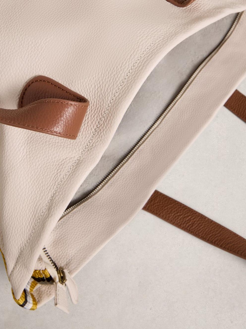 Natalie Tote Bag in PALE IVORY - FLAT DETAIL