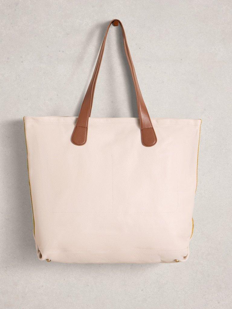 Natalie Tote Bag in PALE IVORY - FLAT FRONT