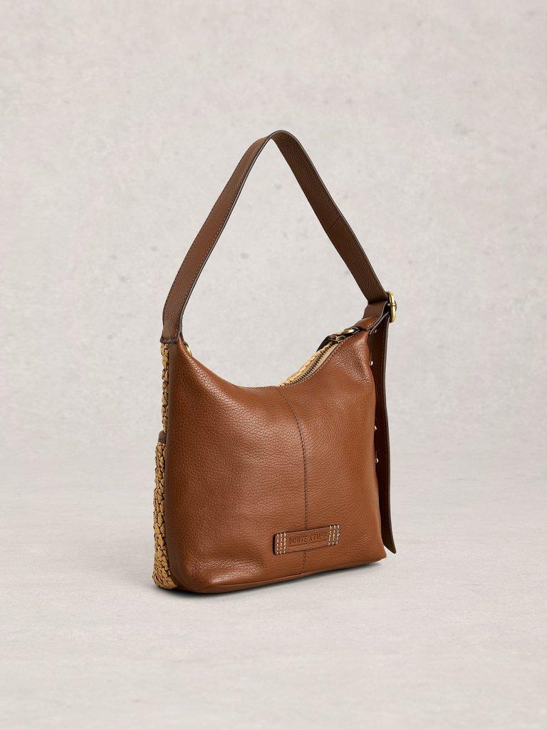 Mini Sophia Raffia Crossbody in DK NAT - FLAT BACK