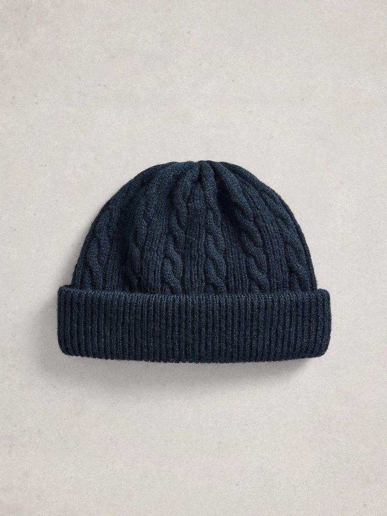 Freddie Fisherman Beanie in DARK NAVY - FLAT DETAIL