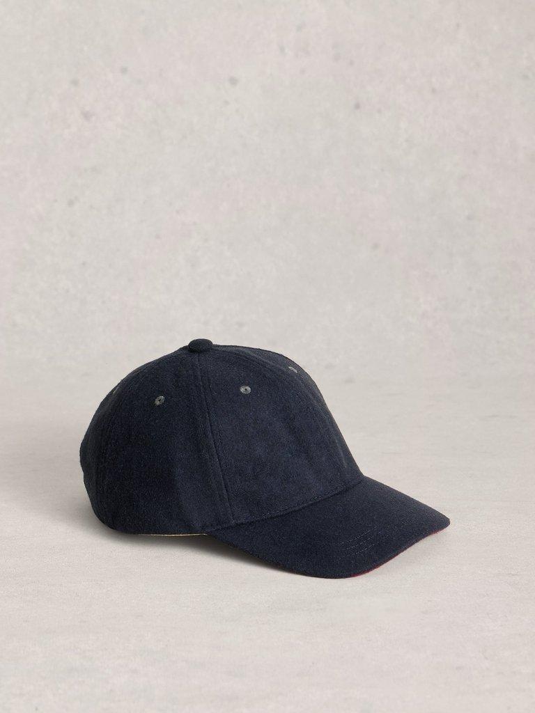Felt Baseball Cap in DARK NAVY - FLAT FRONT
