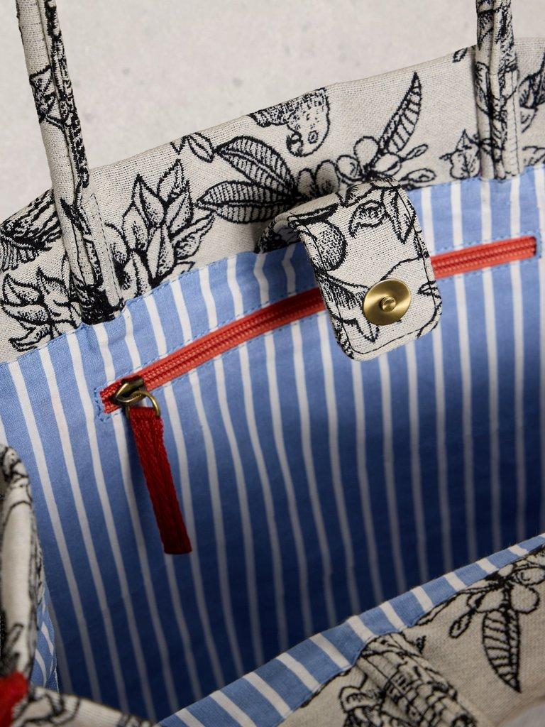 Jasmine Jacquard Tote Bag in IVORY PR - FLAT DETAIL