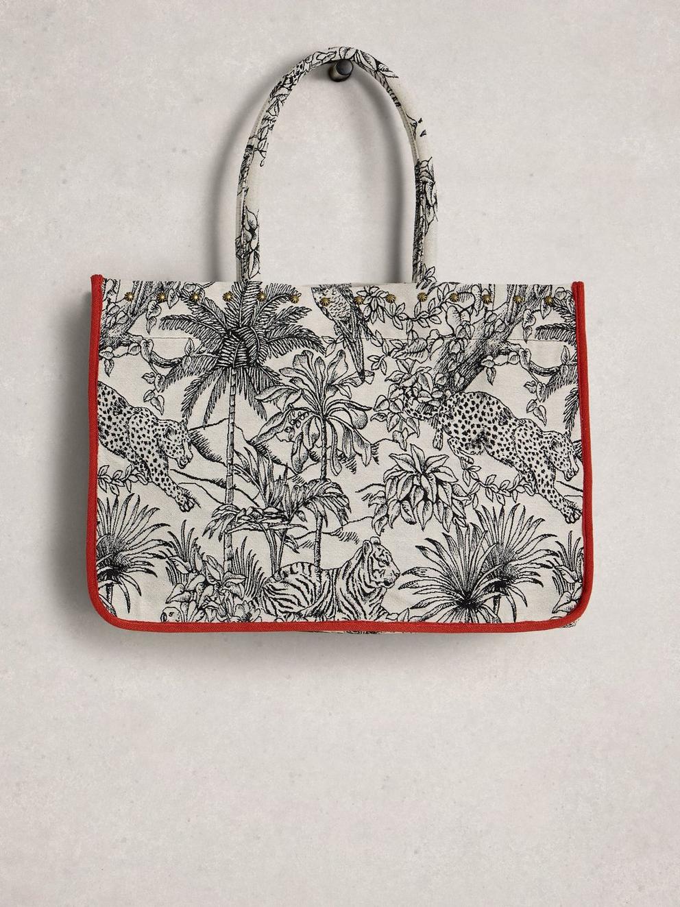 Jasmine Jacquard Tote Bag in IVORY PR - LIFESTYLE