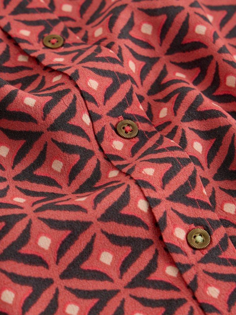 Harpreet Boyfriend Shirt in PINK MLT - FLAT DETAIL