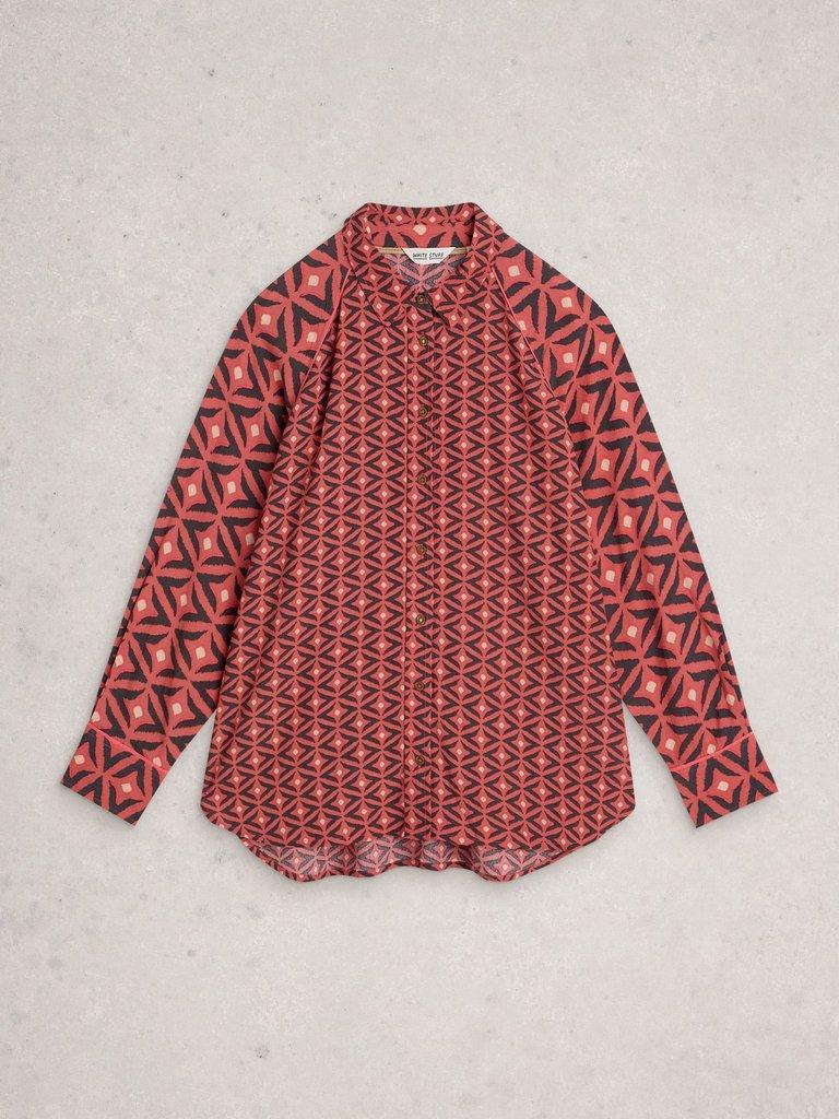 Harpreet Boyfriend Shirt in PINK MLT - FLAT FRONT