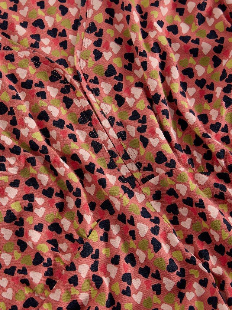 Megan Print Jersey Dress in PINK PR - FLAT DETAIL