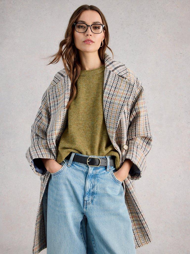 KATE KNITTED CREW NECK TEE in BRT GREEN - LIFESTYLE