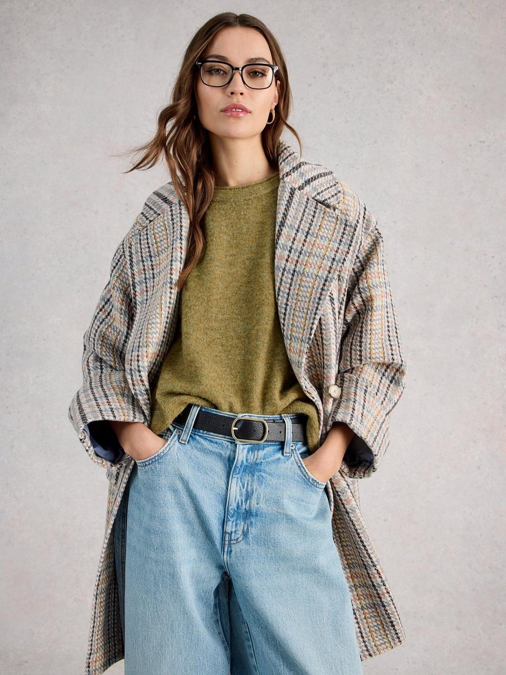 KATE KNITTED CREW NECK TEE in BRT GREEN - LIFESTYLE