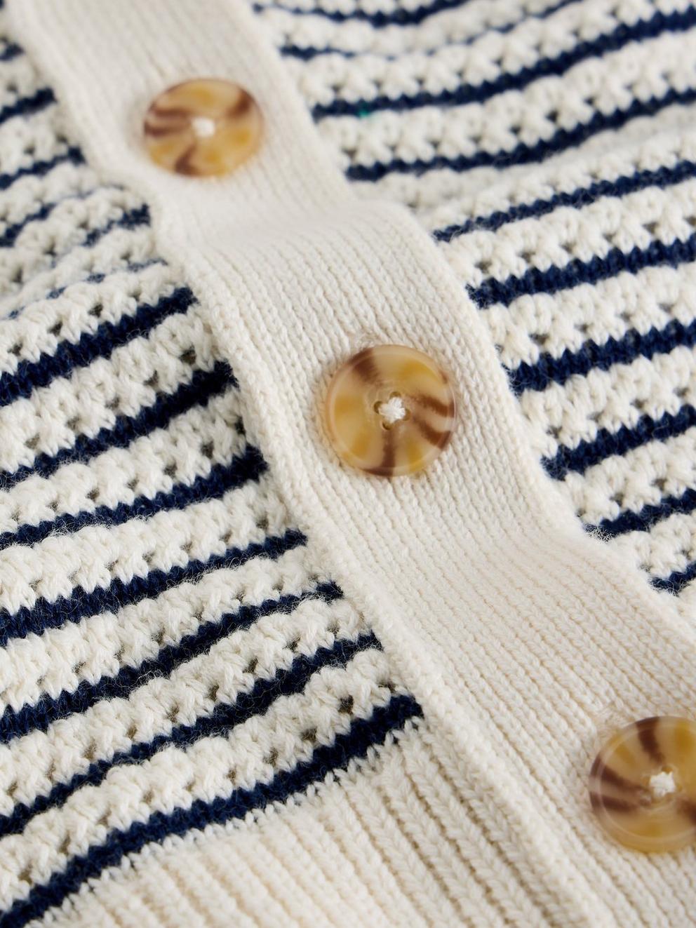 CHATERLY STRIPE CARDI in IVORY MLT - FLAT DETAIL