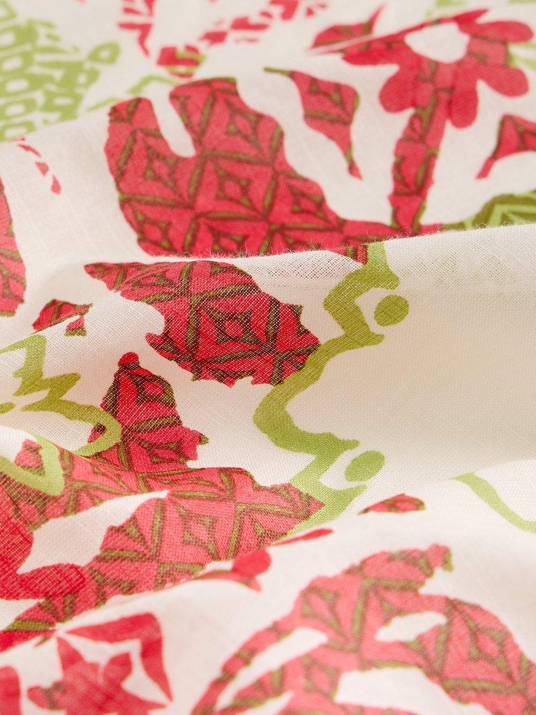 Emily Square Printed Scarf in PINK PR - FLAT DETAIL