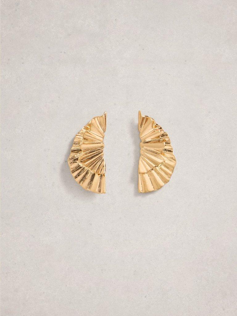 Scarlet Earring in GLD TN MET - FLAT FRONT